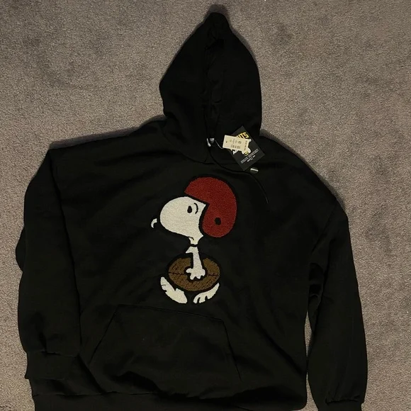 Aeropostale Black Hoodie with Red, White, Brown Snoopy Graphic - Picture 1 of 1